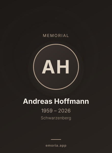 Memorial portrait of Andreas Hoffmann