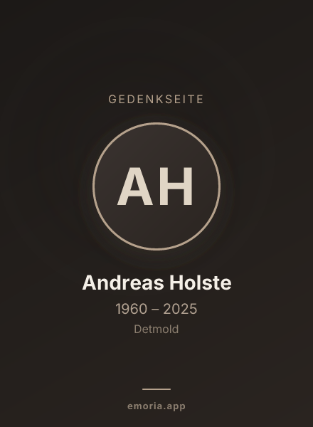 Gedenkportrait von Andreas Holste