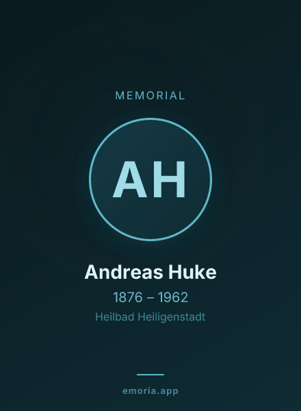 Memorial portrait of Andreas Huke