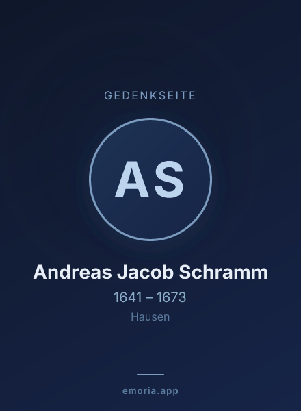 Gedenkportrait von Andreas Jacob Schramm