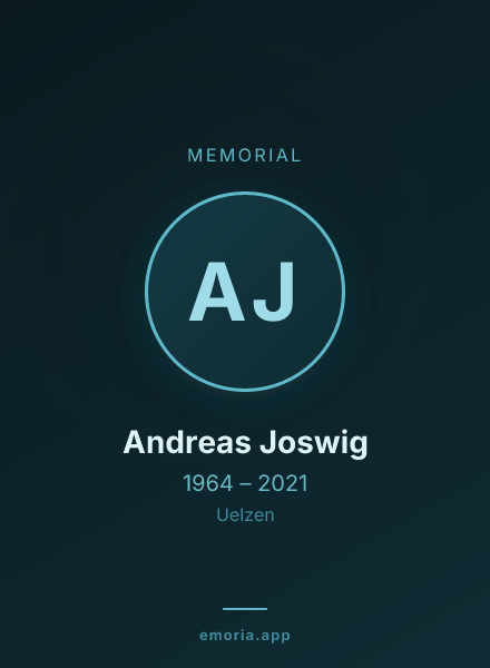 Memorial portrait of Andreas Joswig