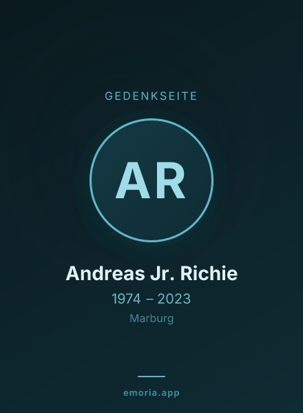 Gedenkportrait von Andreas Jr. Richie