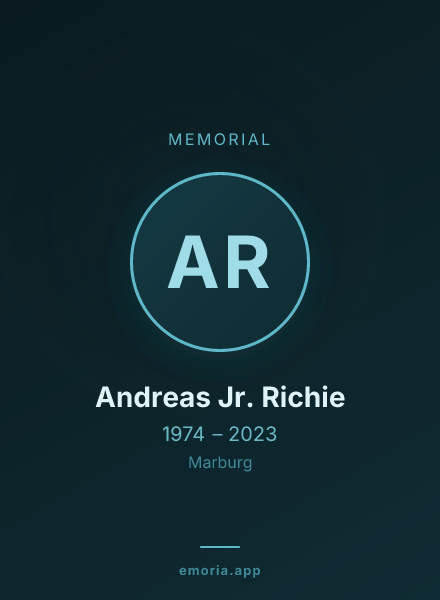 Memorial portrait of Andreas Jr. Richie