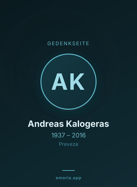 Gedenkportrait von Andreas Kalogeras