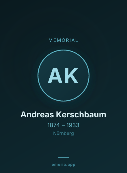 Memorial portrait of Andreas Kerschbaum