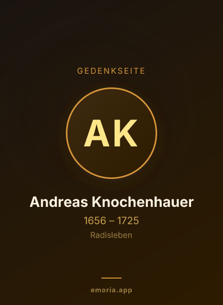 Gedenkportrait von Andreas Knochenhauer