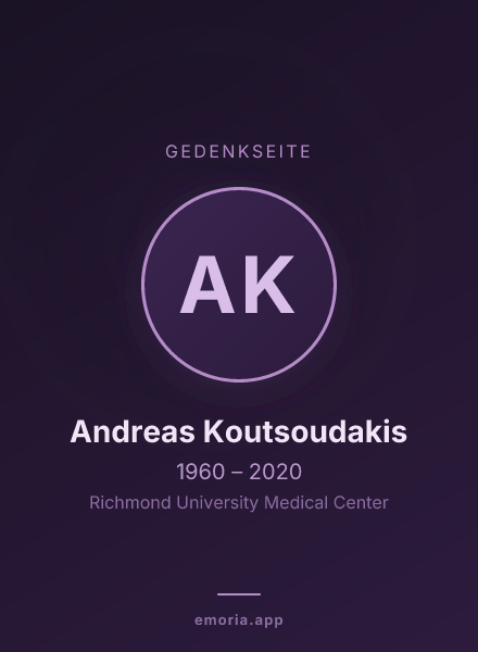 Gedenkportrait von Andreas Koutsoudakis