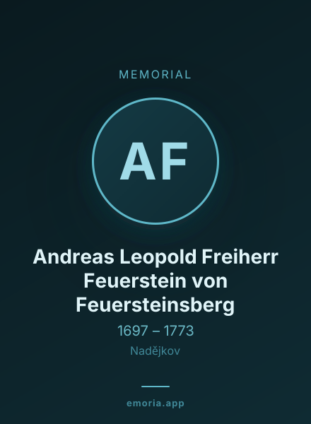 Memorial portrait of Andreas Leopold Freiherr Feuerstein von Feuersteinsberg