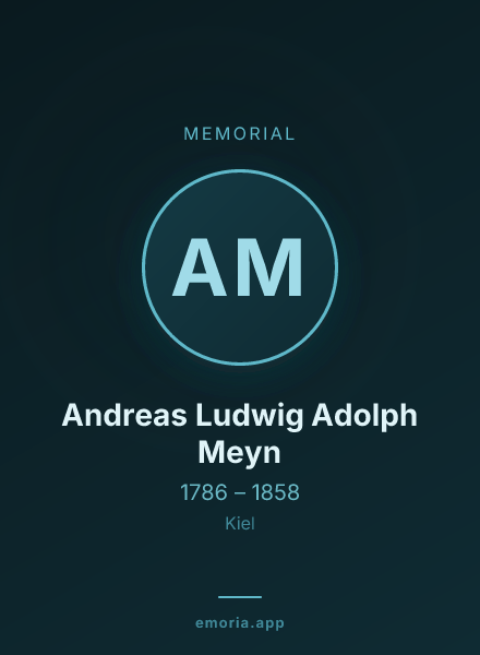 Memorial portrait of Andreas Ludwig Adolph Meyn