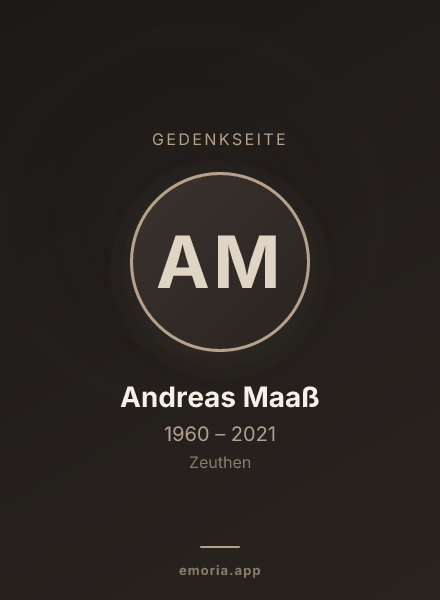Gedenkportrait von Andreas Maaß
