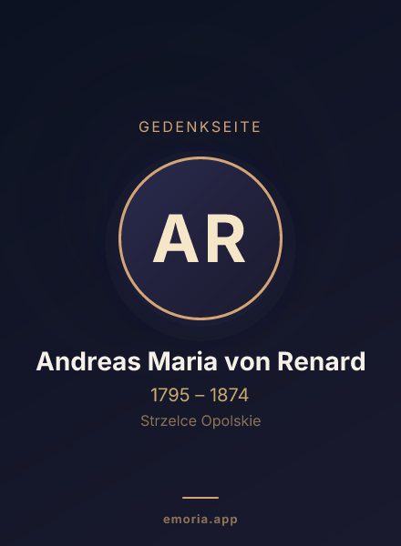 Gedenkportrait von Andreas Maria von Renard