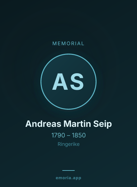 Memorial portrait of Andreas Martin Seip