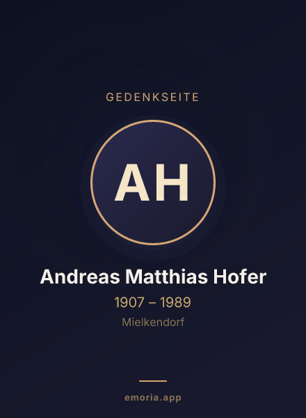 Gedenkportrait von Andreas Matthias Hofer