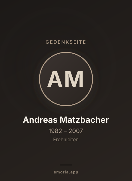 Gedenkportrait von Andreas Matzbacher