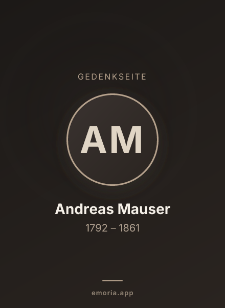Gedenkportrait von Andreas Mauser
