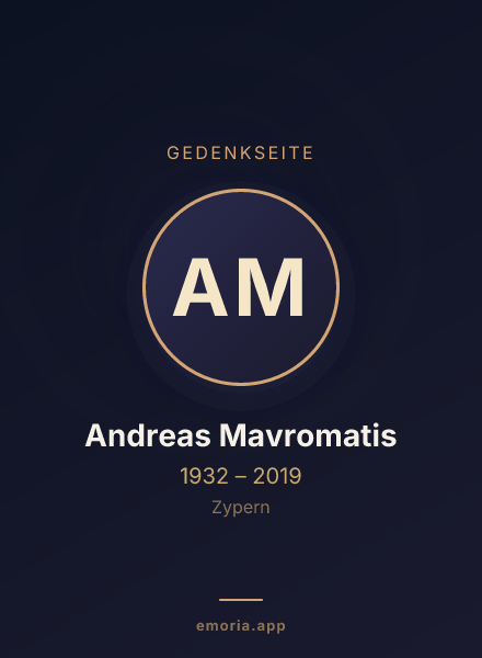 Gedenkportrait von Andreas Mavromatis
