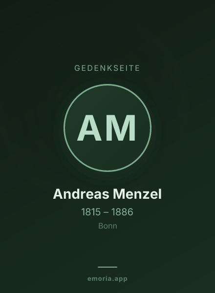 Gedenkportrait von Andreas Menzel