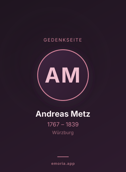 Gedenkportrait von Andreas Metz