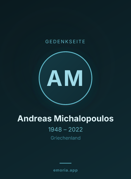 Gedenkportrait von Andreas Michalopoulos