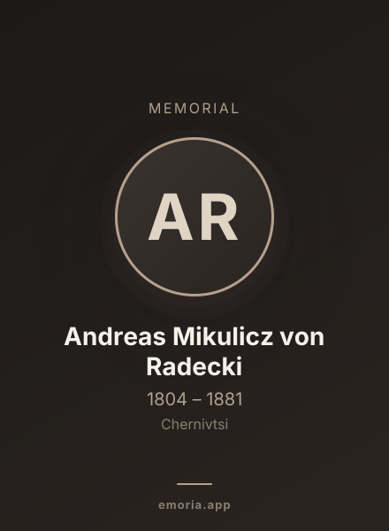 Memorial portrait of Andreas Mikulicz von Radecki