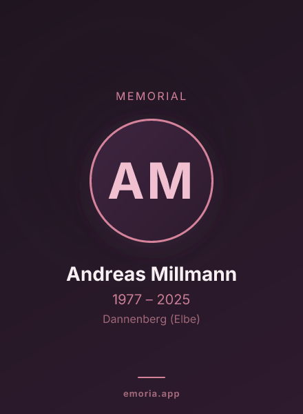 Memorial portrait of Andreas Millmann