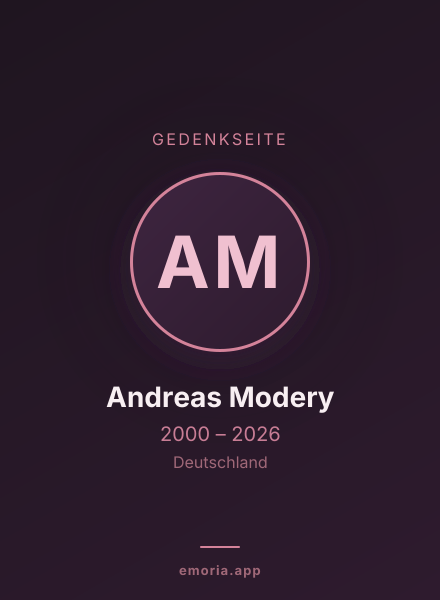 Gedenkportrait von Andreas Modery
