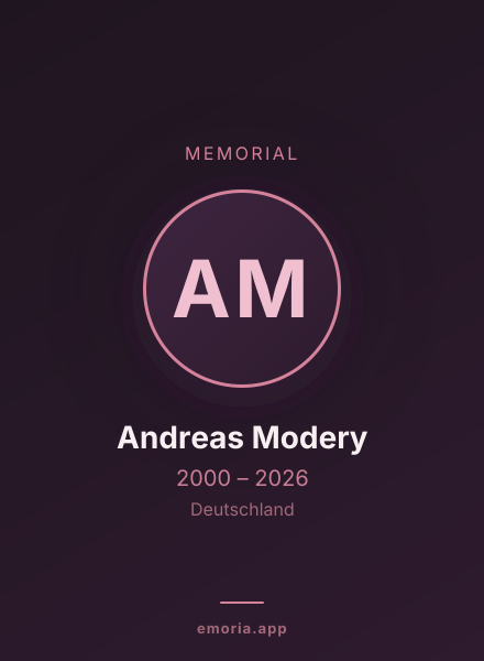 Memorial portrait of Andreas Modery