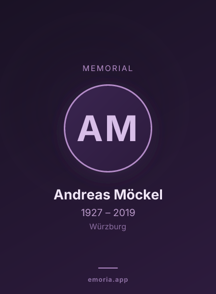 Memorial portrait of Andreas Möckel
