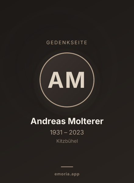 Gedenkportrait von Andreas Molterer
