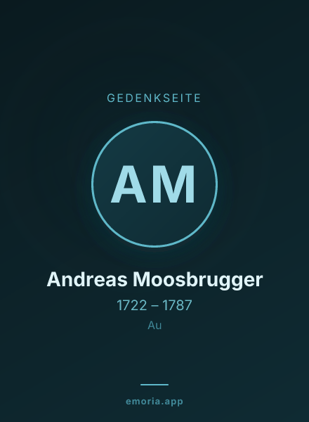 Gedenkportrait von Andreas Moosbrugger