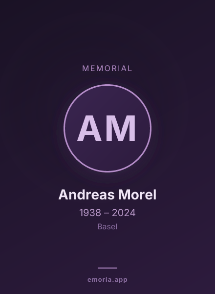 Memorial portrait of Andreas Morel