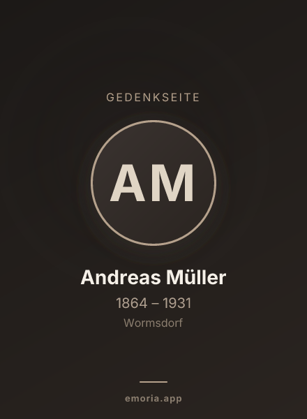 Gedenkportrait von Andreas Müller