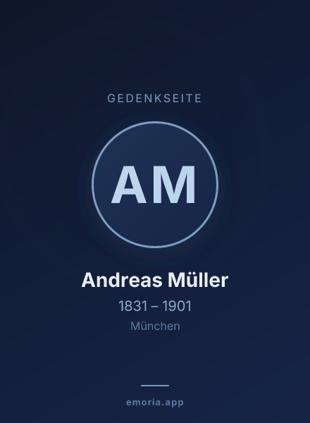 Gedenkportrait von Andreas Müller