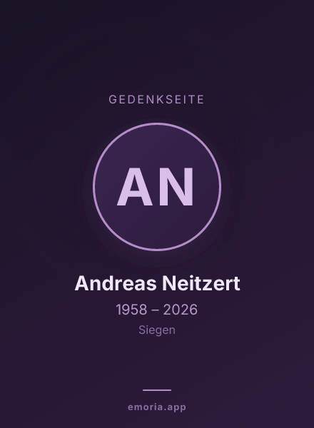 Gedenkportrait von Andreas Neitzert