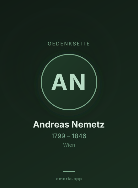 Gedenkportrait von Andreas Nemetz