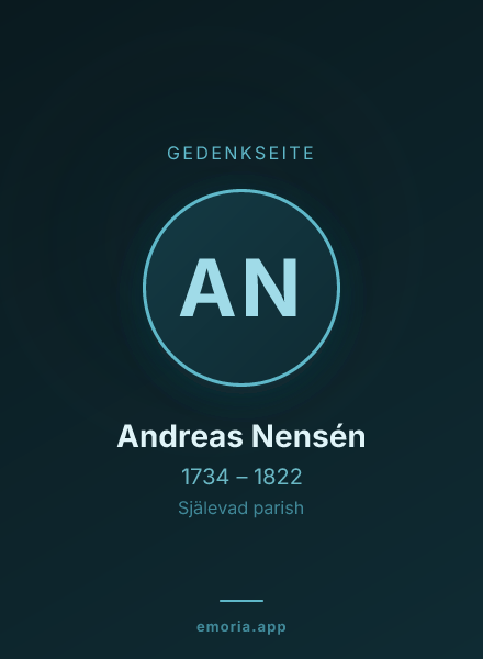 Gedenkportrait von Andreas Nensén