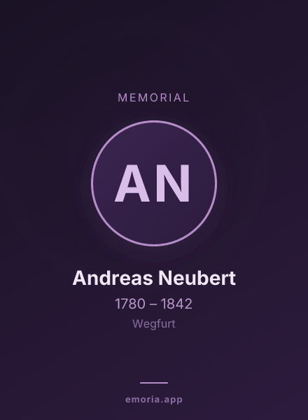 Memorial portrait of Andreas Neubert