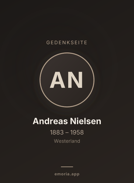 Gedenkportrait von Andreas Nielsen
