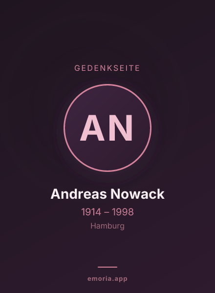 Gedenkportrait von Andreas Nowack