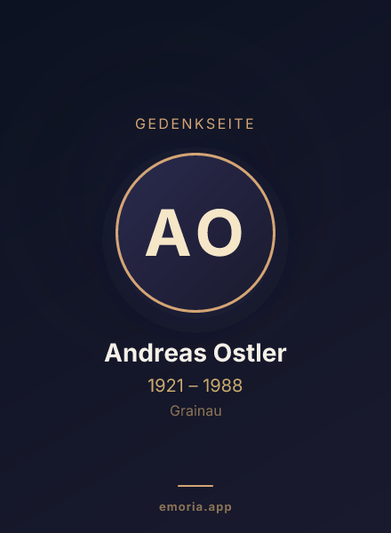 Gedenkportrait von Andreas Ostler
