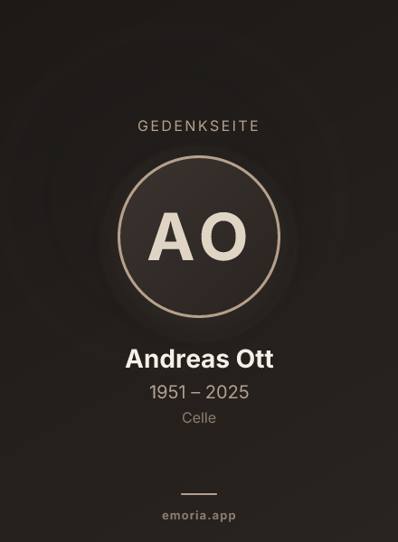 Gedenkportrait von Andreas Ott