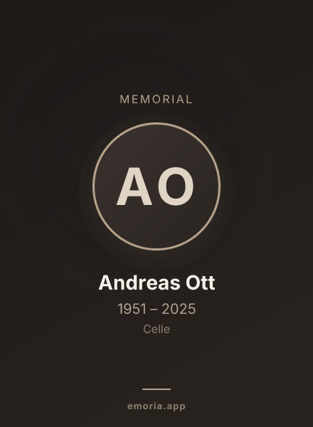 Memorial portrait of Andreas Ott