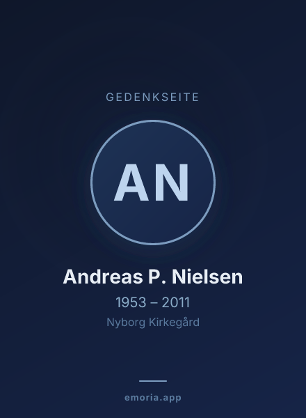 Gedenkportrait von Andreas P. Nielsen