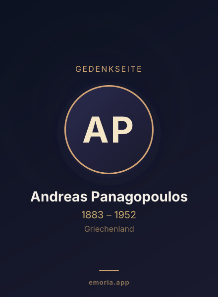 Gedenkportrait von Andreas Panagopoulos