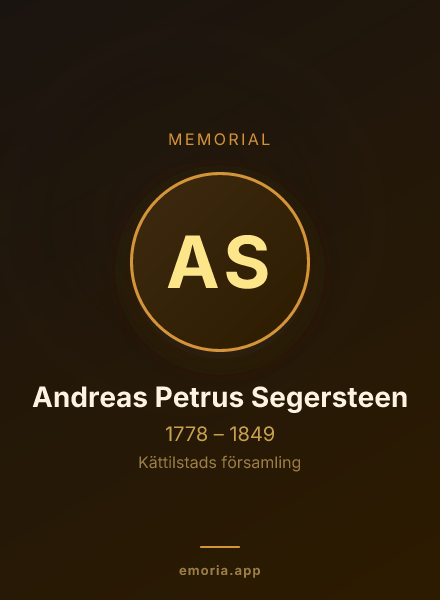 Memorial portrait of Andreas Petrus Segersteen