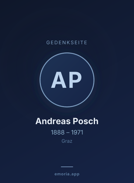 Gedenkportrait von Andreas Posch