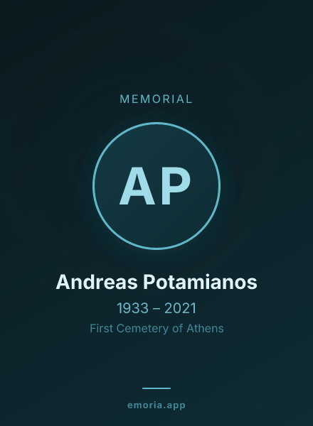Memorial portrait of Andreas Potamianos