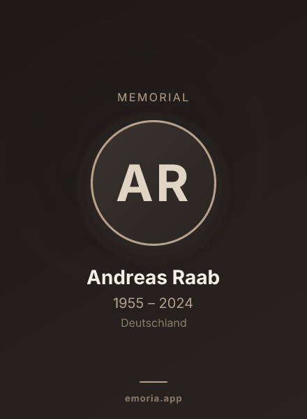 Memorial portrait of Andreas Raab
