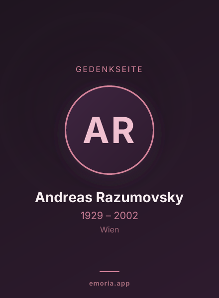 Gedenkportrait von Andreas Razumovsky