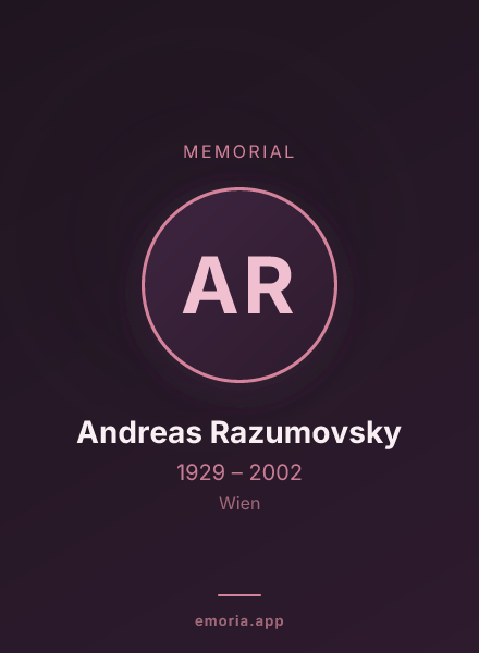 Memorial portrait of Andreas Razumovsky